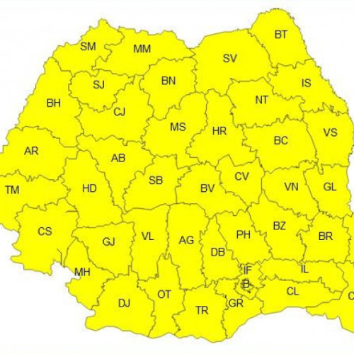 Avertizare meteorologică: Cod galben de vânt și instabilitate atmosferică