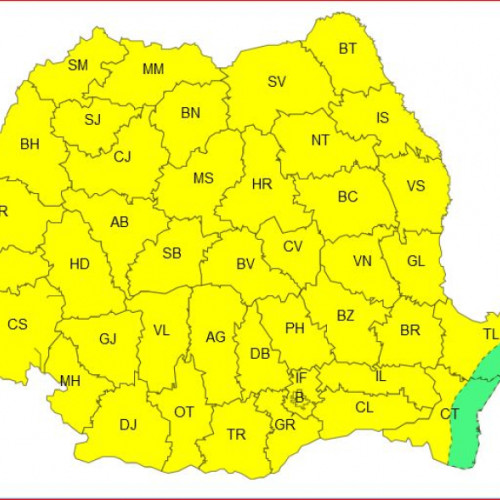 Avertizare meteo: Cod galben pentru instabilitate atmosferică