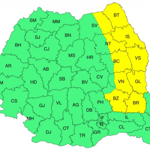 Cod galben de vânt valabil până la ora 21.00