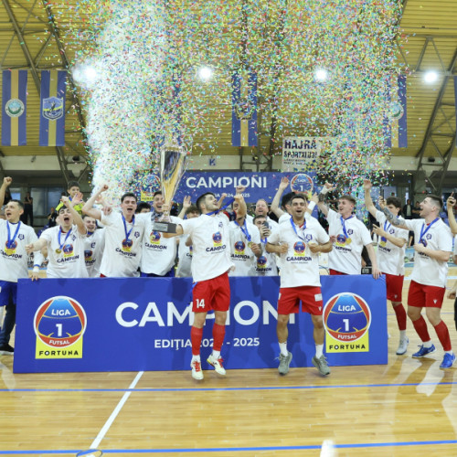 United Galați a câștigat al cincilea titlu de campioană a Ligii I de futsal