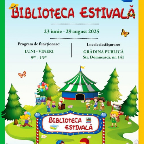 Biblioteca Estivală revine cu activități gratuite pentru copii și adolescenți Scris de Tatiana Dumitru Duminică, 22 Iunie 2025 10:00