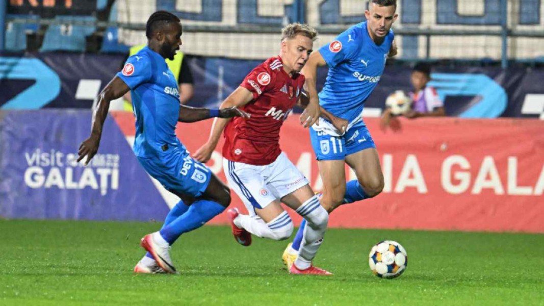 Oțelul Galați obține prima victorie în fața liderului CSU Craiova și păstrează speranțe la play-off